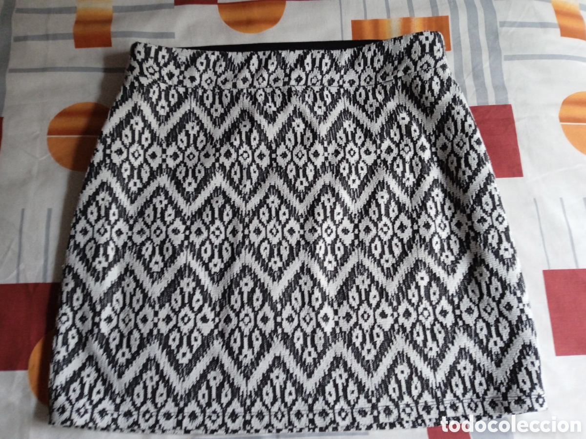 Vintage: Falda Mujer Esmara Talla L blanco y negro - Foto 2