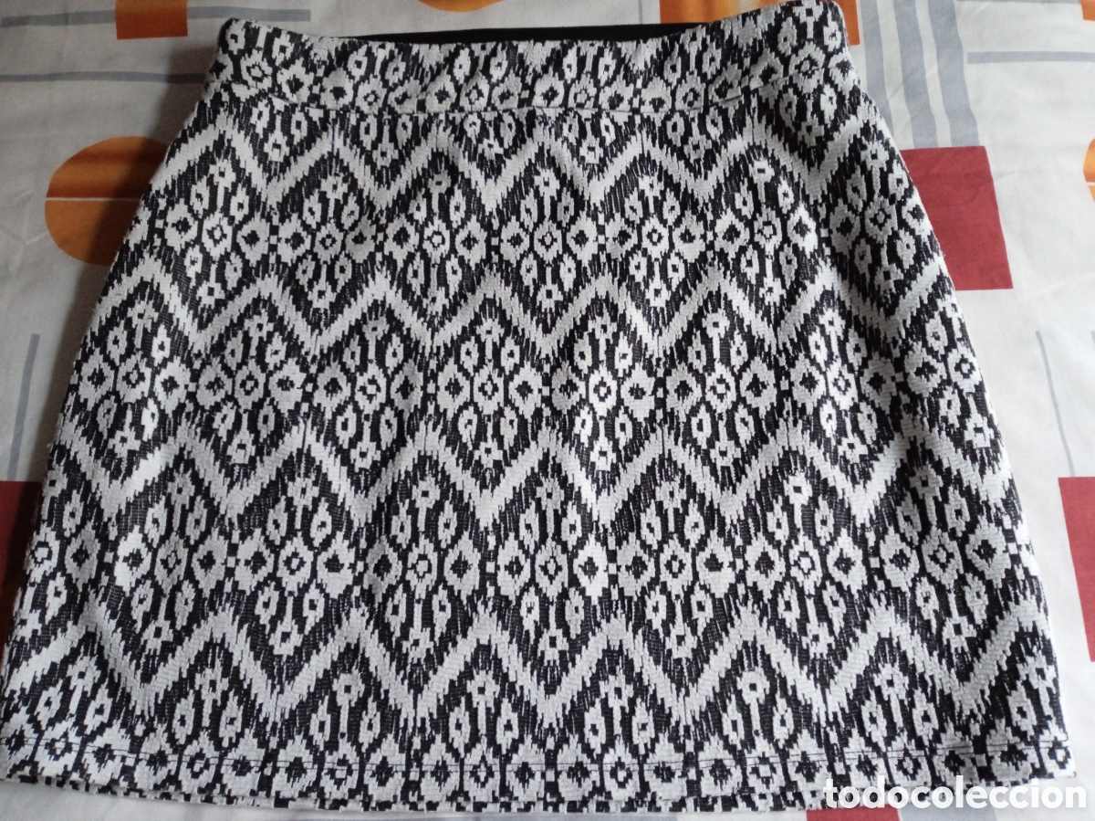 Vintage: Falda Mujer Esmara Talla L blanco y negro - Foto 5