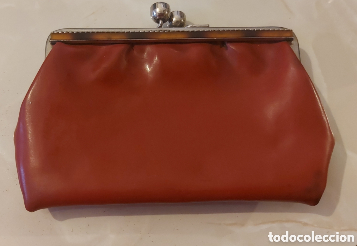 Vintage: Monedero rojo de clip a&ntilde;os 80 - Foto 3