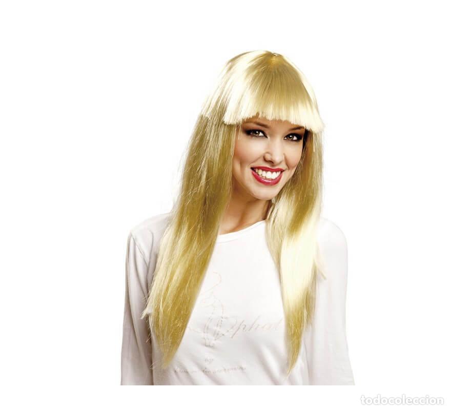 Vintage: Peluca rubia lisa con flequillo - Foto 2