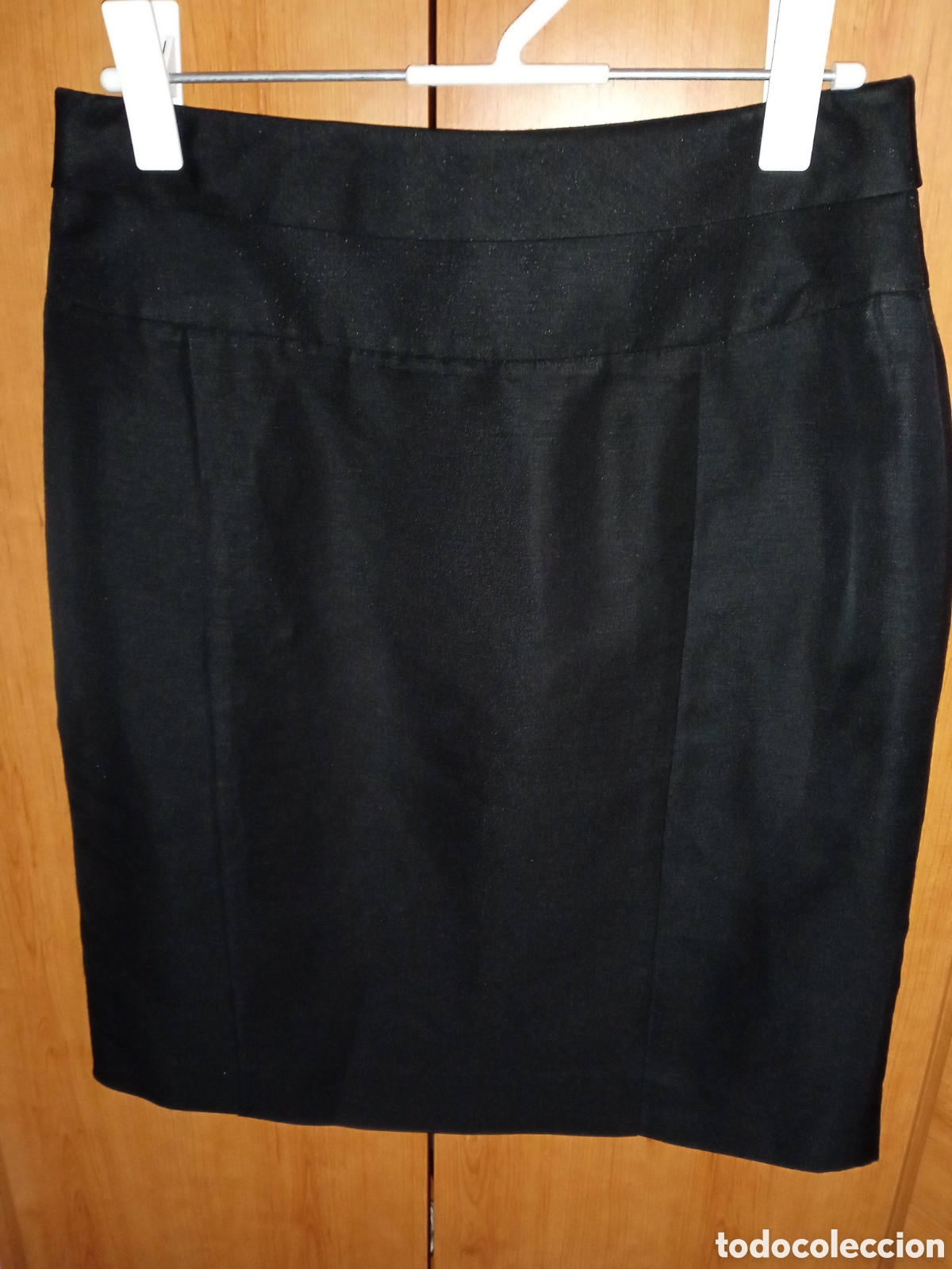 Vintage: Falda Mujer negra ,T 42 .AMITIE. - Foto 4