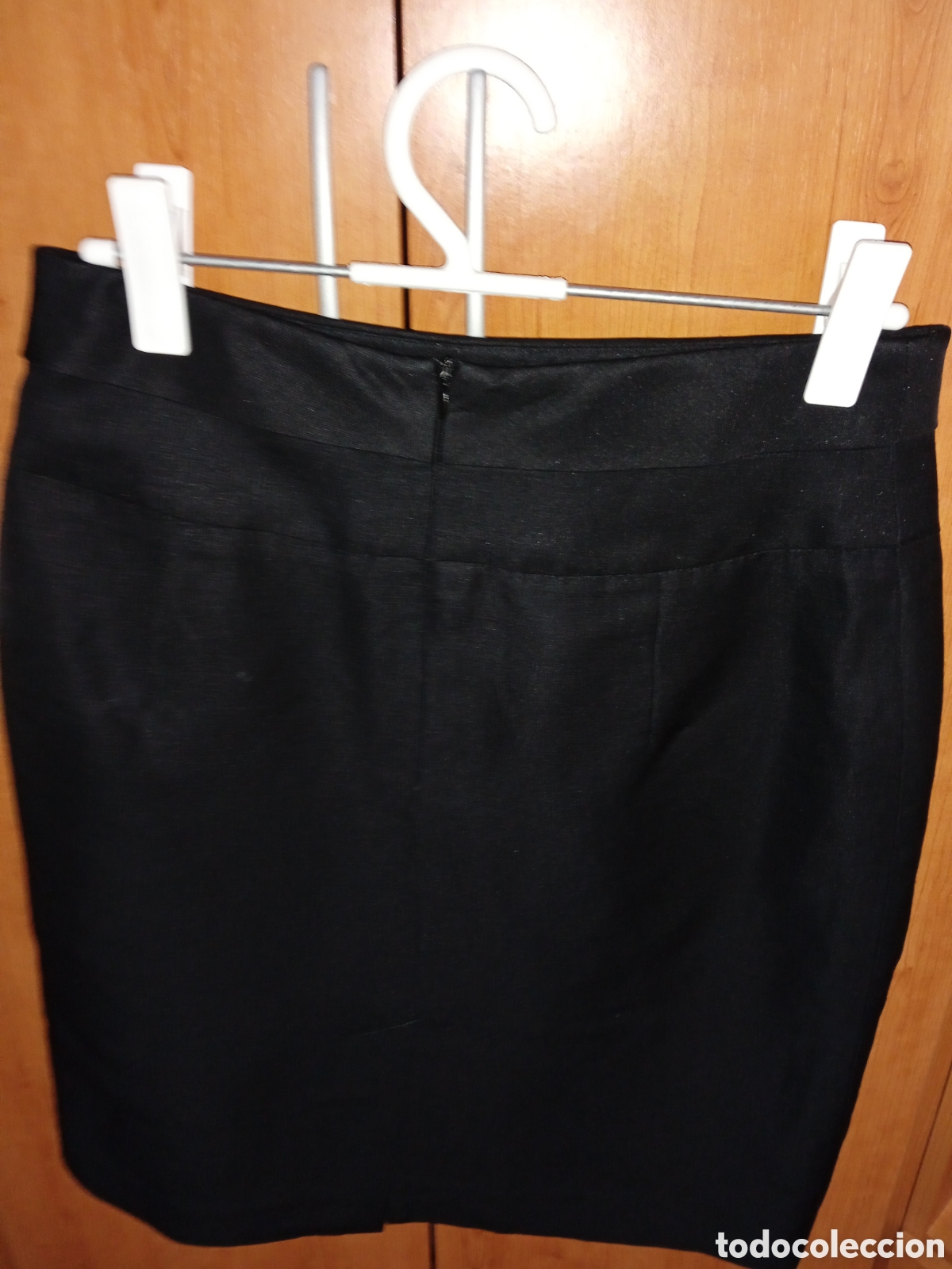 Vintage: Falda Mujer negra ,T 42 .AMITIE. - Foto 6