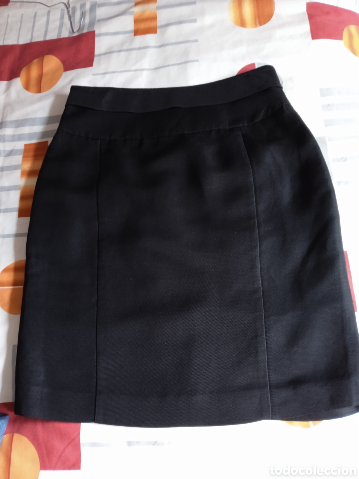 Vintage: Falda Mujer negra ,T 42 .AMITIE. - Foto 1