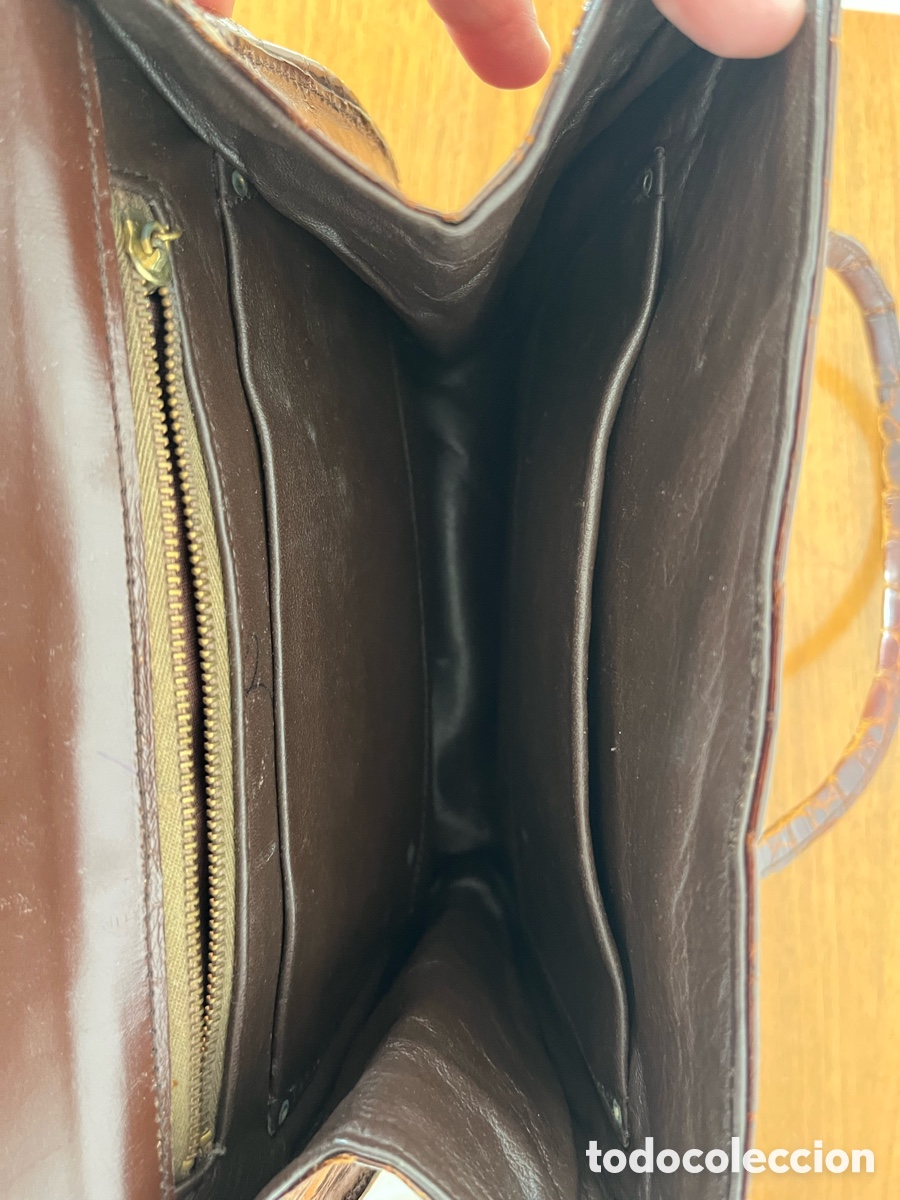 Vintage: Bolso cuero charol s&iacute;mil cocodrilo - Foto 4