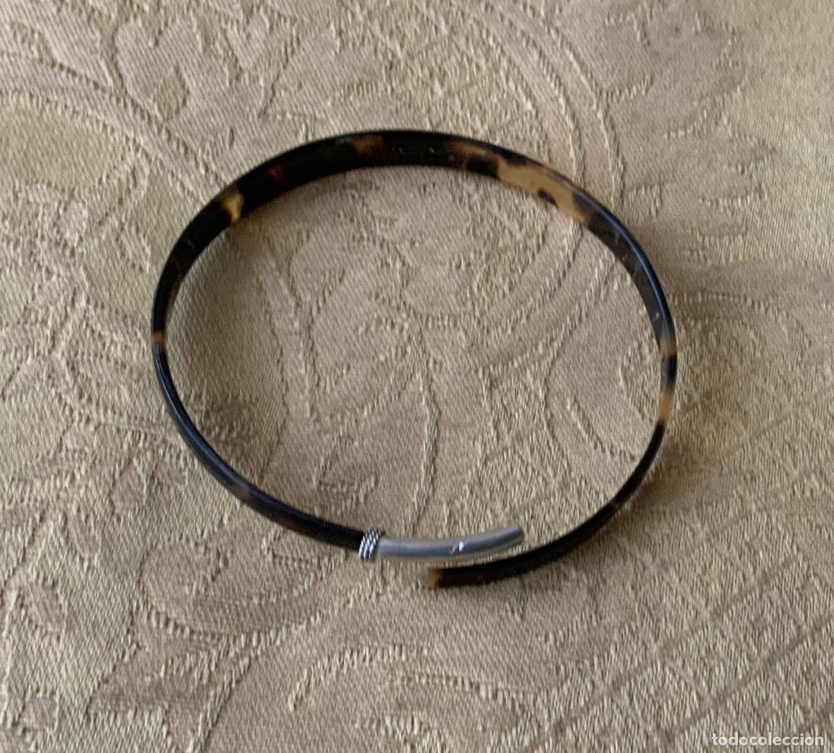 Vintage: ANTIGUA PULSERA CAREY Y PLATA - Foto 4