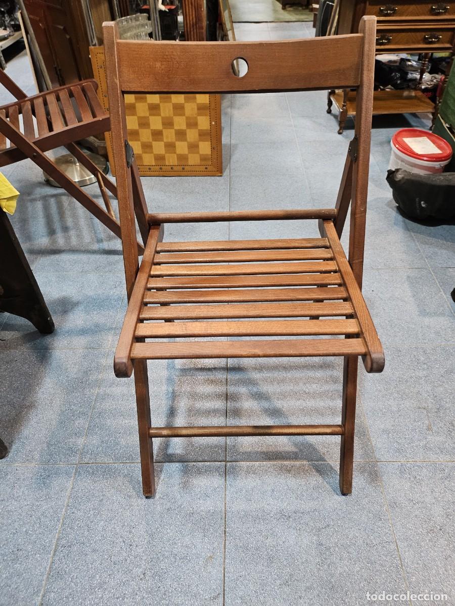 Vintage: silla pegable de madera - Foto 2