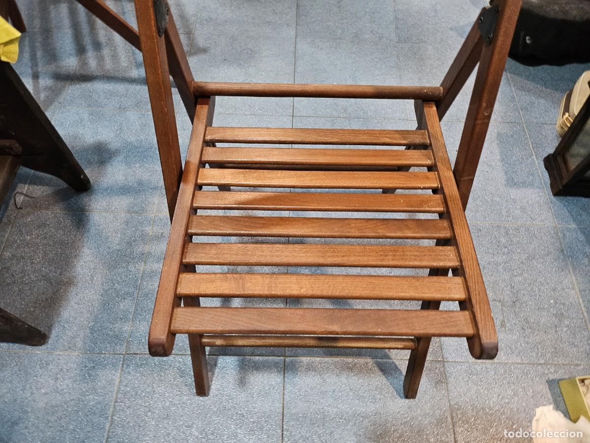 Vintage: silla pegable de madera - Foto 3