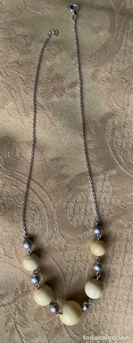Vintage: COLLAR GARGANTILLA MARFIL Y PLATA - Foto 12