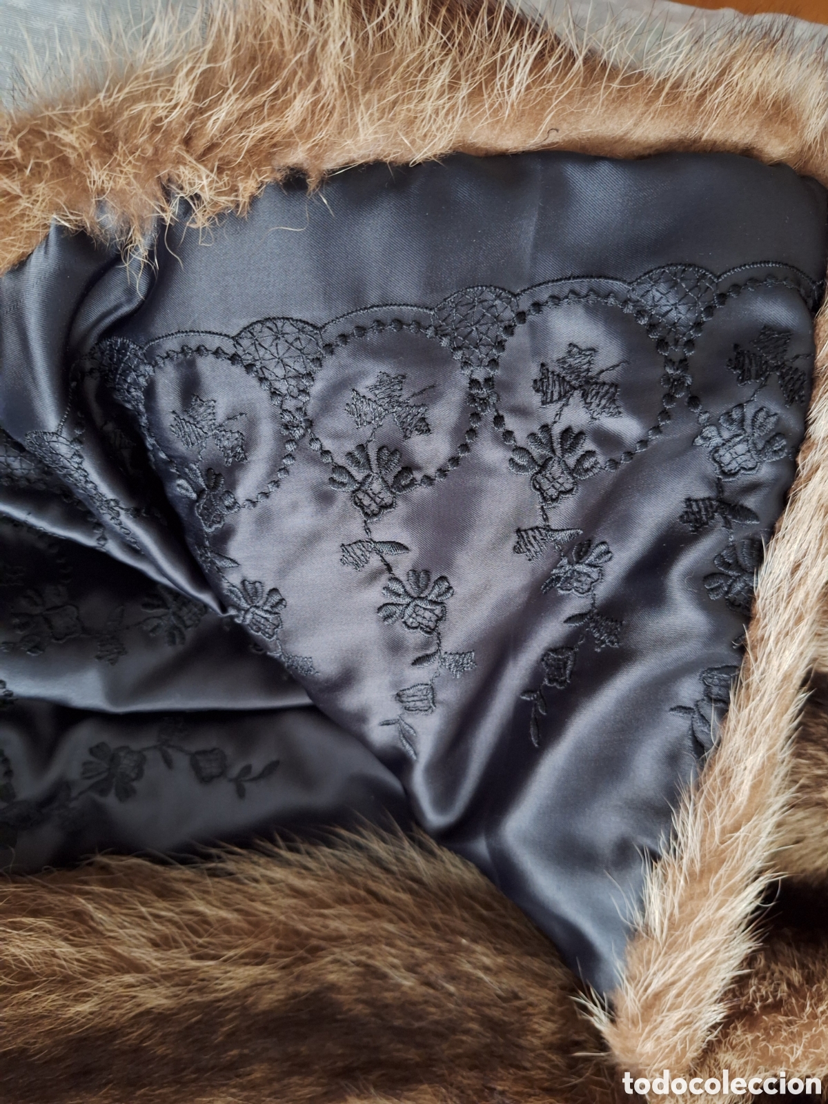 Vintage: Abrigo chaquet&oacute;n de vis&oacute;n - Foto 4