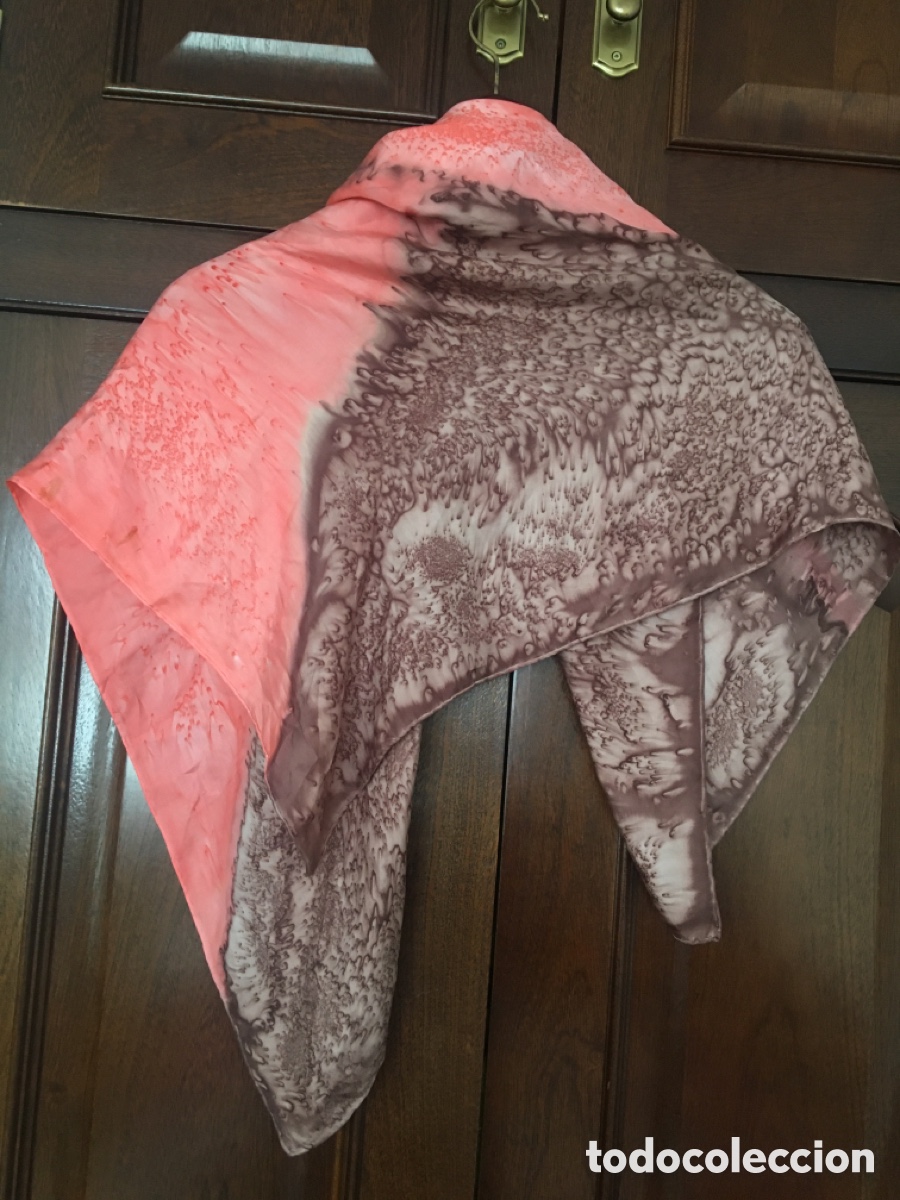 Vintage: pa&ntilde;uelo en seda de multicolor - Foto 2