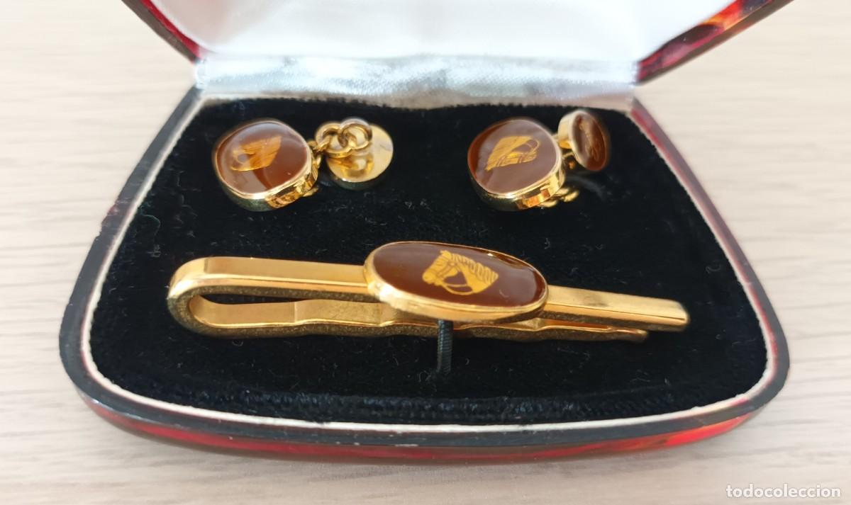 Vintage: Conjunto de gemelos y pisacorbata - Foto 2