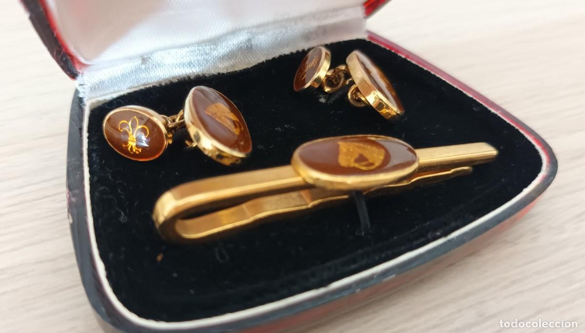 Vintage: Conjunto de gemelos y pisacorbata - Foto 3