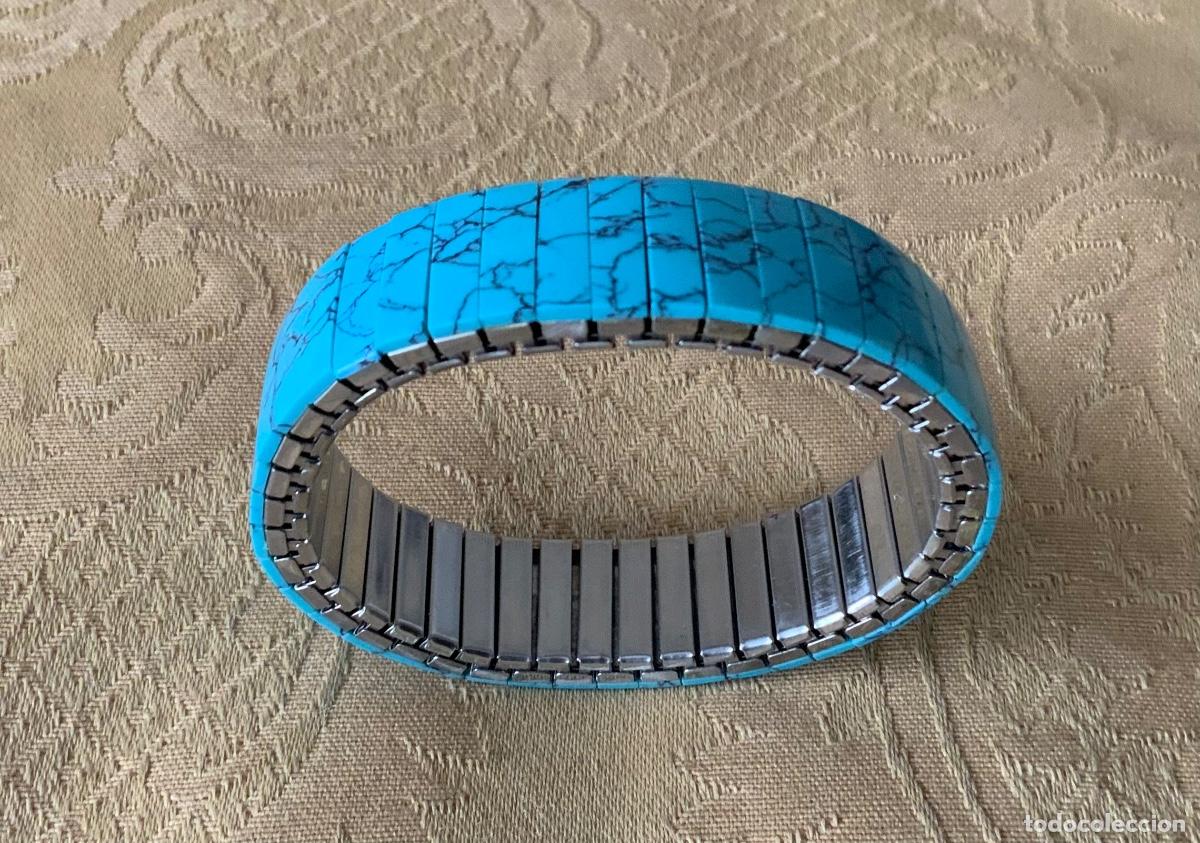 Vintage: PULSERA EXTENSIBLE A&Ntilde;O 80 TURQUESAS - Foto 3