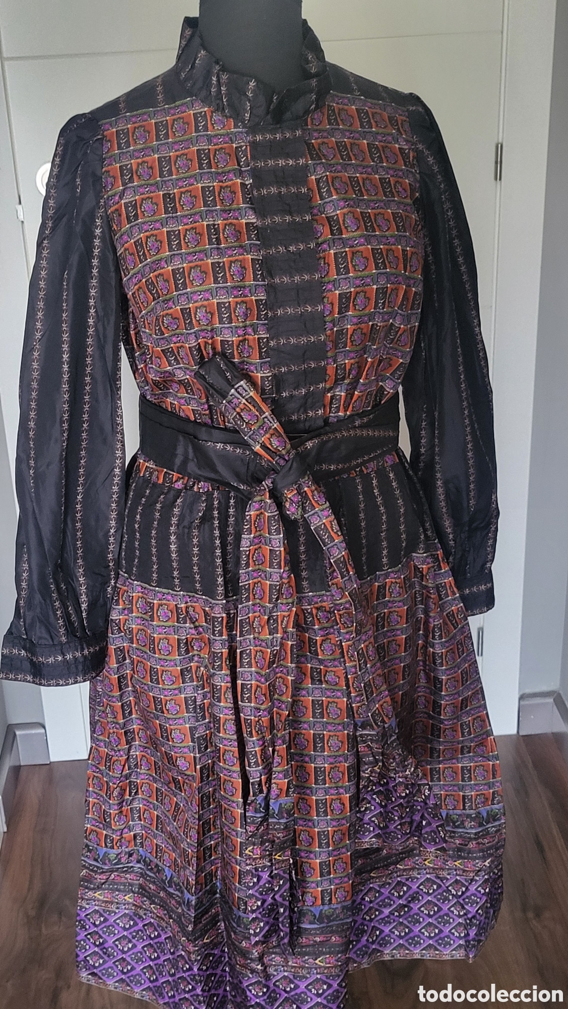 Vintage: VESTIDO SEDA VINTAGE ESTILO PRADERA - Foto 2