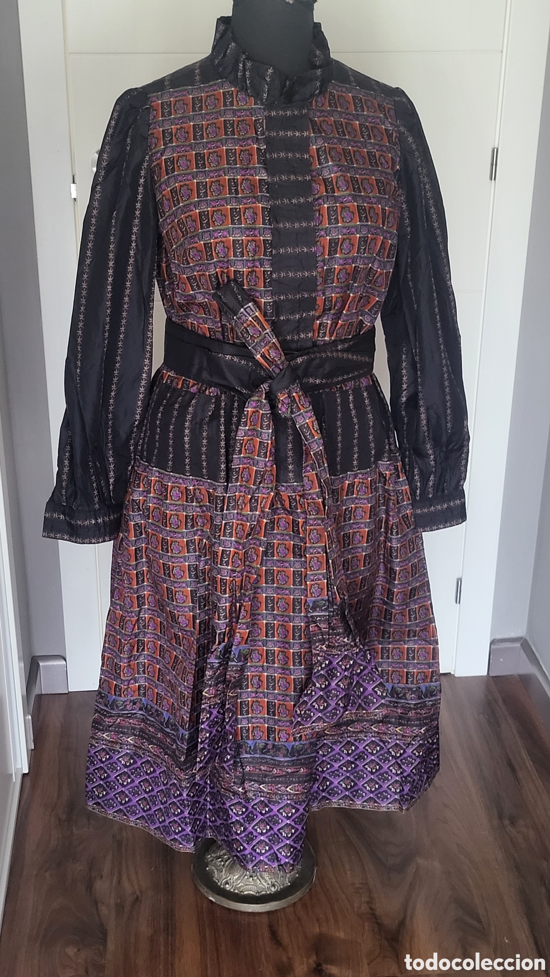 Vintage: VESTIDO SEDA VINTAGE ESTILO PRADERA - Foto 4