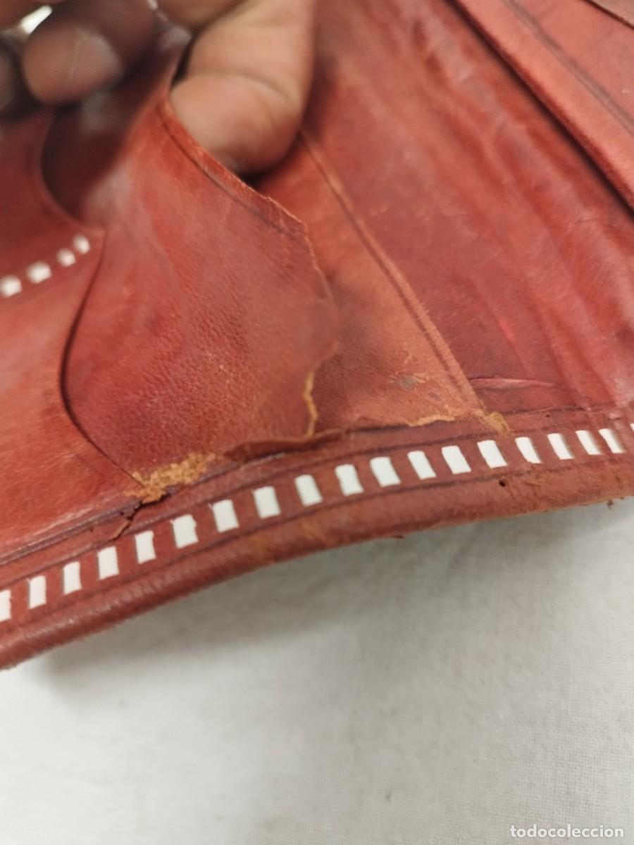 Vintage: Antiguo monedero &aacute;rabe de piel a restaurar. - Foto 4