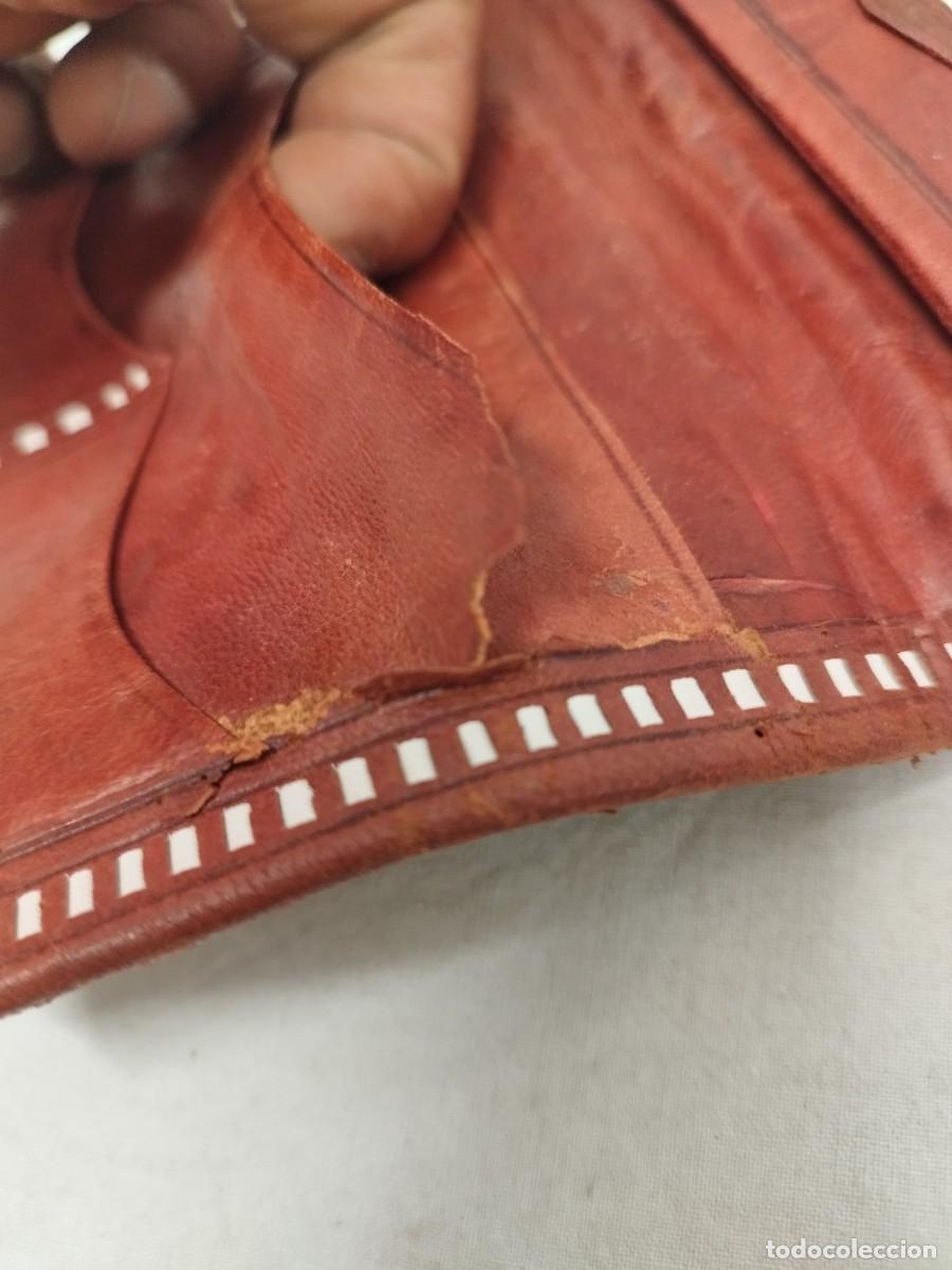Vintage: Antiguo monedero &aacute;rabe de piel a restaurar. - Foto 5