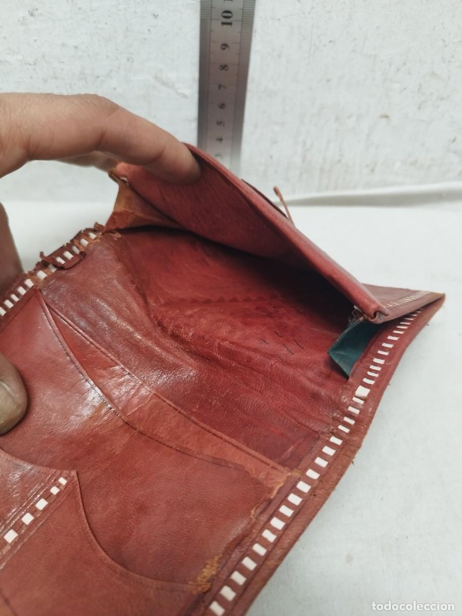 Vintage: Antiguo monedero &aacute;rabe de piel a restaurar. - Foto 7