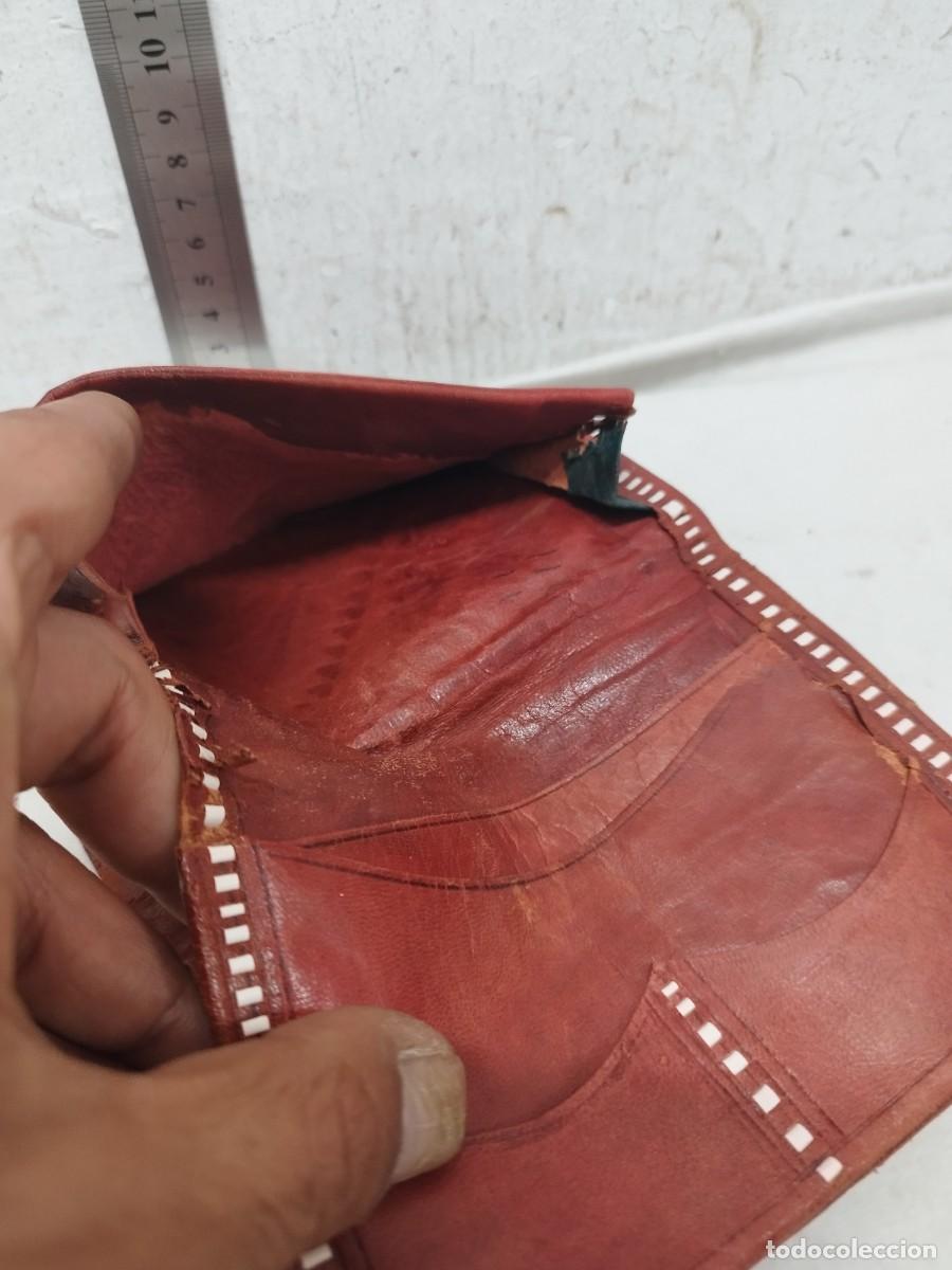 Vintage: Antiguo monedero &aacute;rabe de piel a restaurar. - Foto 8