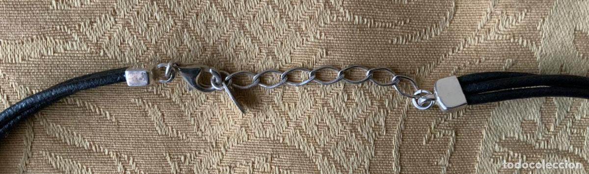 Vintage: COLLAR GARGANTILLA CUERO Y PLATA DE LEY DUOBI - Foto 8