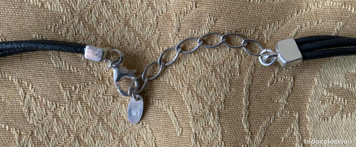 Vintage: COLLAR GARGANTILLA CUERO Y PLATA DE LEY DUOBI - Foto 11