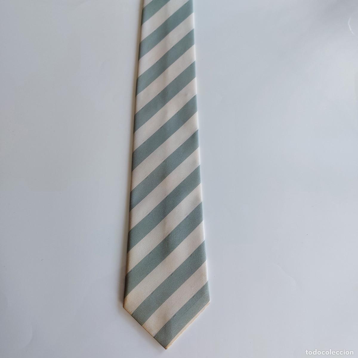 Vintage: CORBATA A RAYAS BLANCA Y VERDE - Foto 2