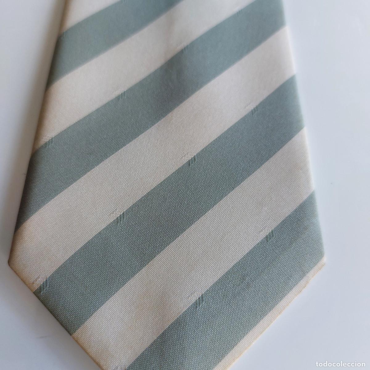Vintage: CORBATA A RAYAS BLANCA Y VERDE - Foto 3