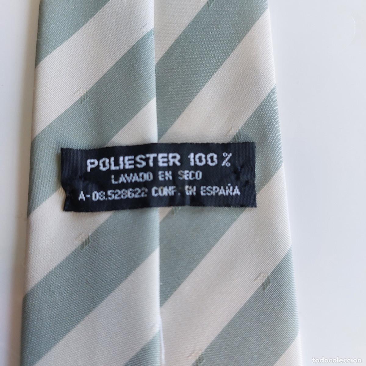 Vintage: CORBATA A RAYAS BLANCA Y VERDE - Foto 4