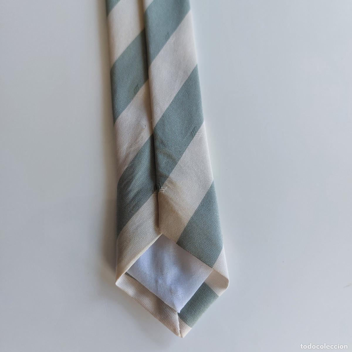 Vintage: CORBATA A RAYAS BLANCA Y VERDE - Foto 5