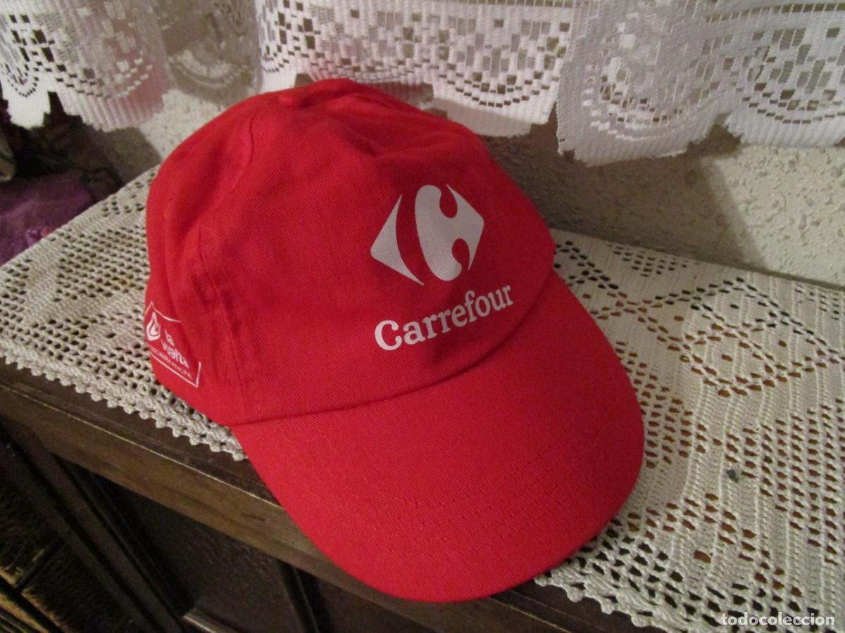Vintage: GORRA CON VISERA CARREFOUR COLOR ROJO - Foto 1