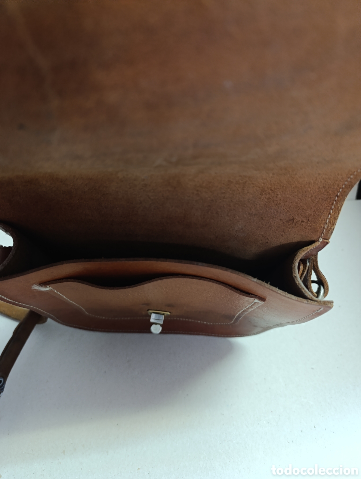 Vintage: BOLSO DE CUERO, ASA LARGA. - Foto 9