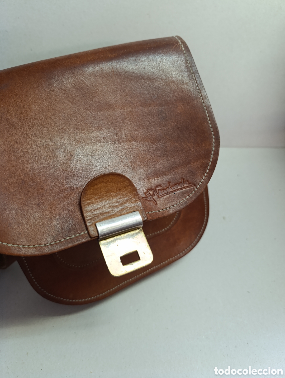 Vintage: BOLSO DE CUERO, ASA LARGA. - Foto 10