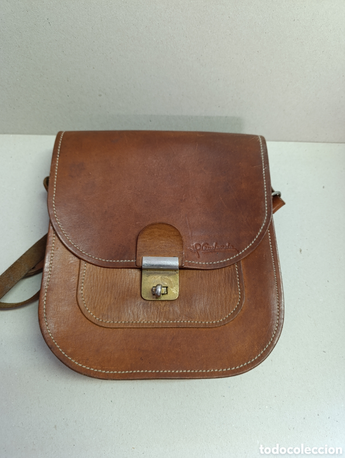 Vintage: BOLSO DE CUERO, ASA LARGA. - Foto 11