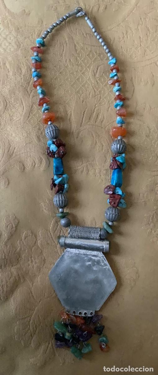 Vintage: COLLAR ETNICO TURQUESAS Y CUARZOS, DE INDIA - Foto 7