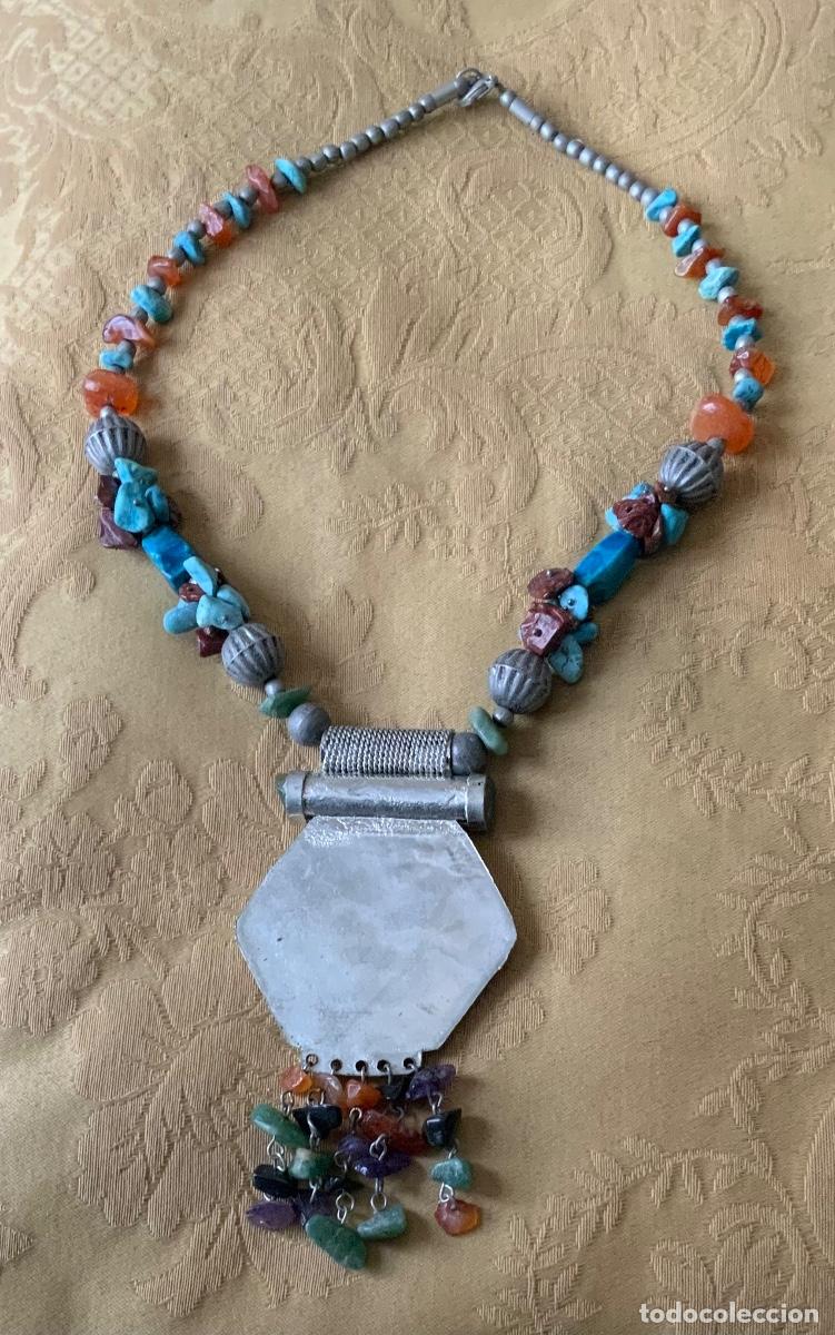 Vintage: COLLAR ETNICO TURQUESAS Y CUARZOS, DE INDIA - Foto 10