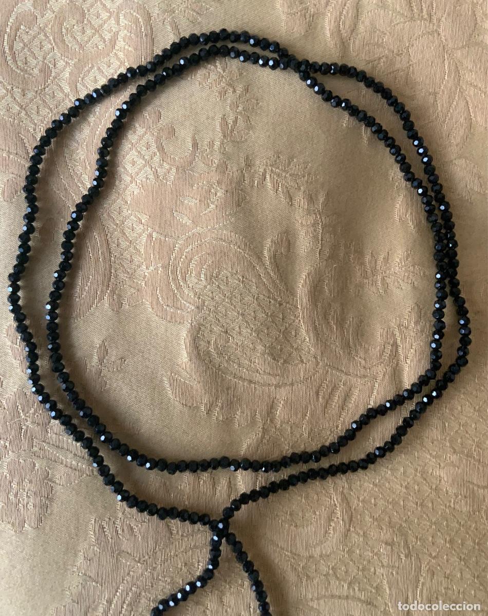 Vintage: COLLAR LARGO CRISTALES NEGROS Y PERLAS - Foto 3