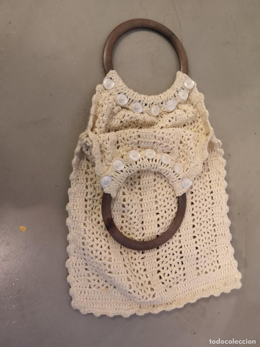 Vintage: bolsa de ganchillo, a&ntilde;os 70 - Foto 2