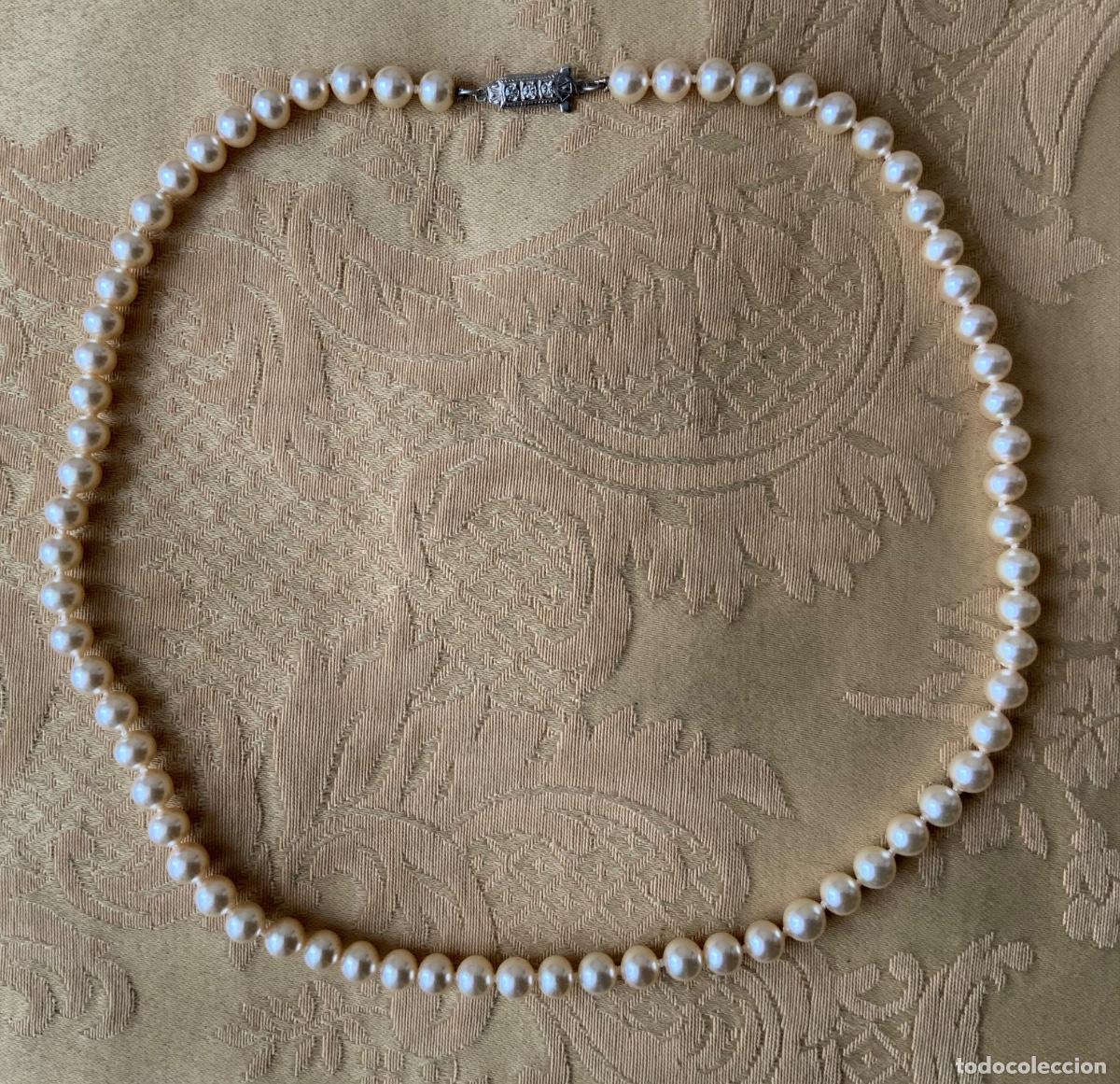 Vintage: COLLAR A&Ntilde;O 60 PERLAS DE MALLORCA 25 cm - Foto 3