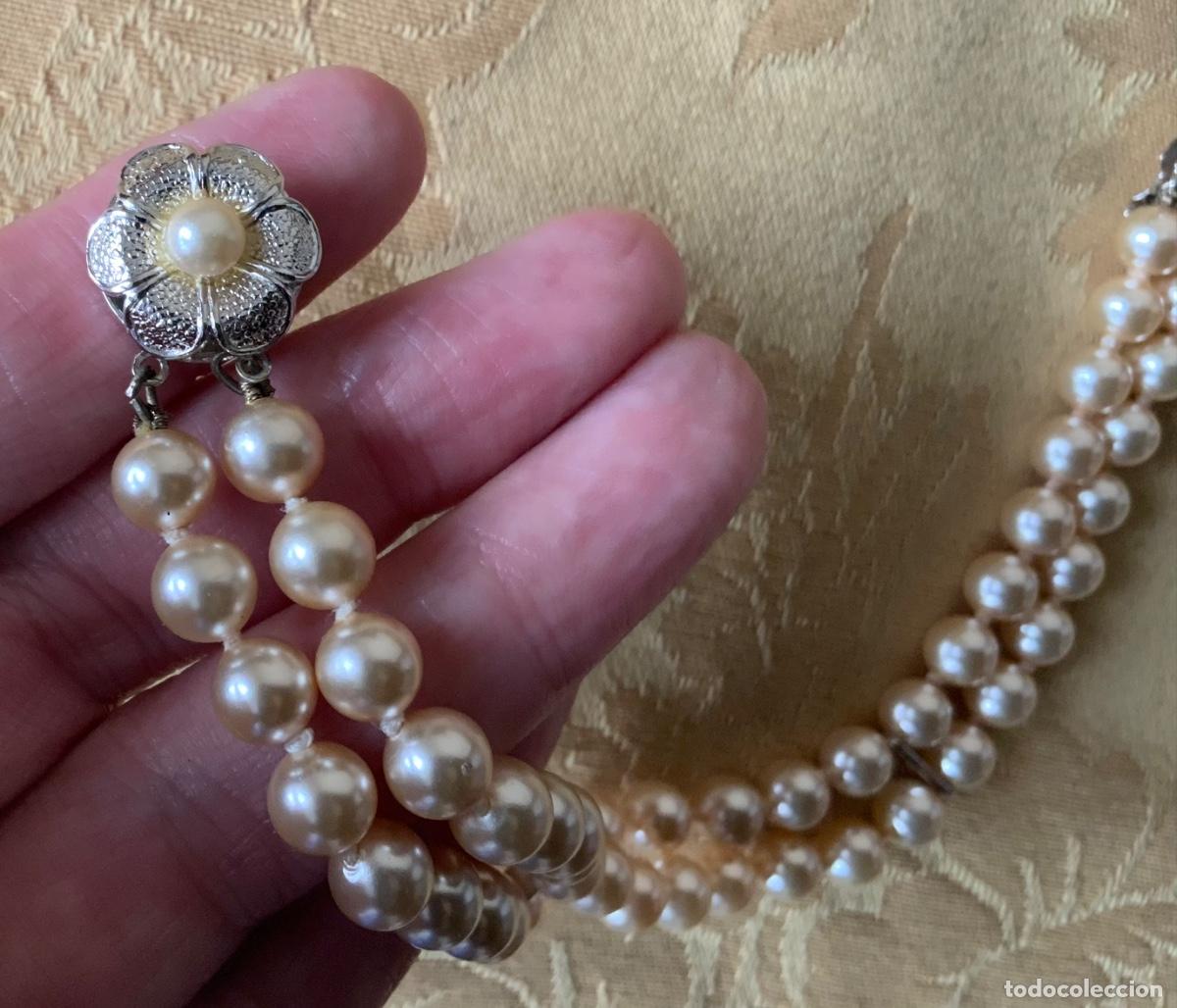 Vintage: PULSERA DE 2 VUELTAS PERLAS DE MALLORCA - Foto 2