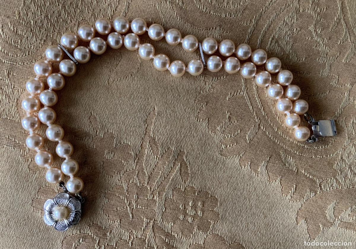 Vintage: PULSERA DE 2 VUELTAS PERLAS DE MALLORCA - Foto 4