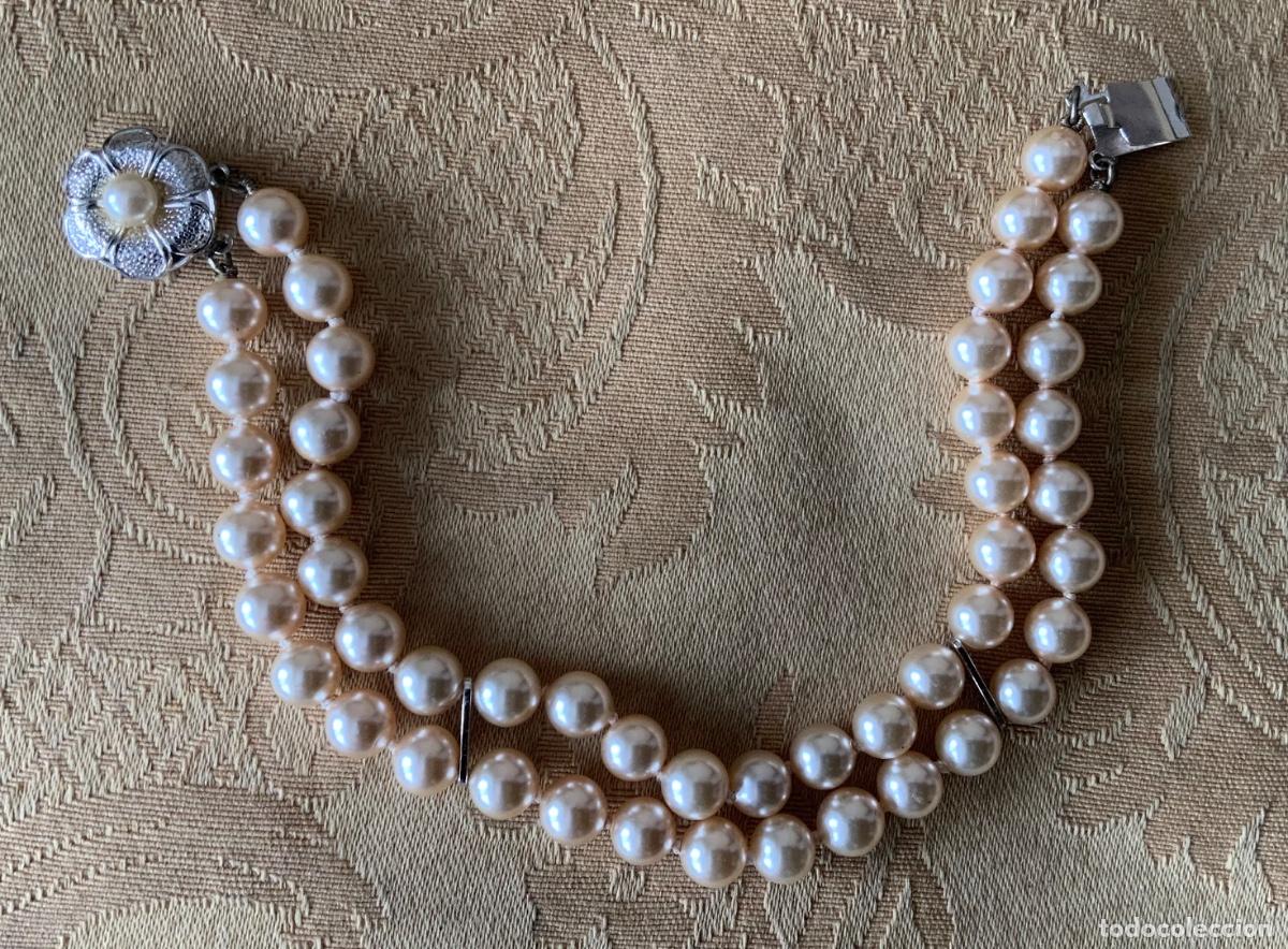 Vintage: PULSERA DE 2 VUELTAS PERLAS DE MALLORCA - Foto 6