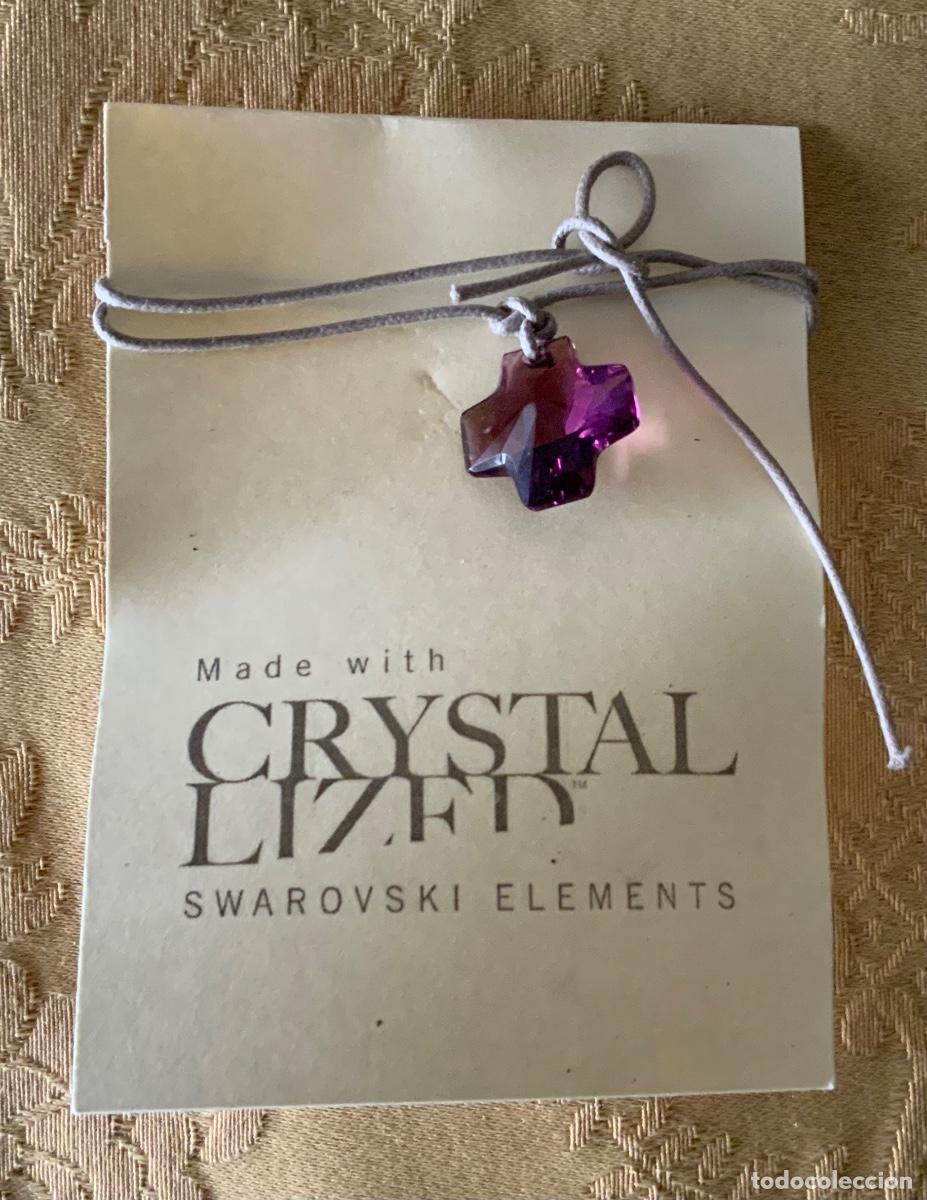 Vintage: CRUZ SWAROVSKI COLOR MORADO ELEMENTS - Foto 1