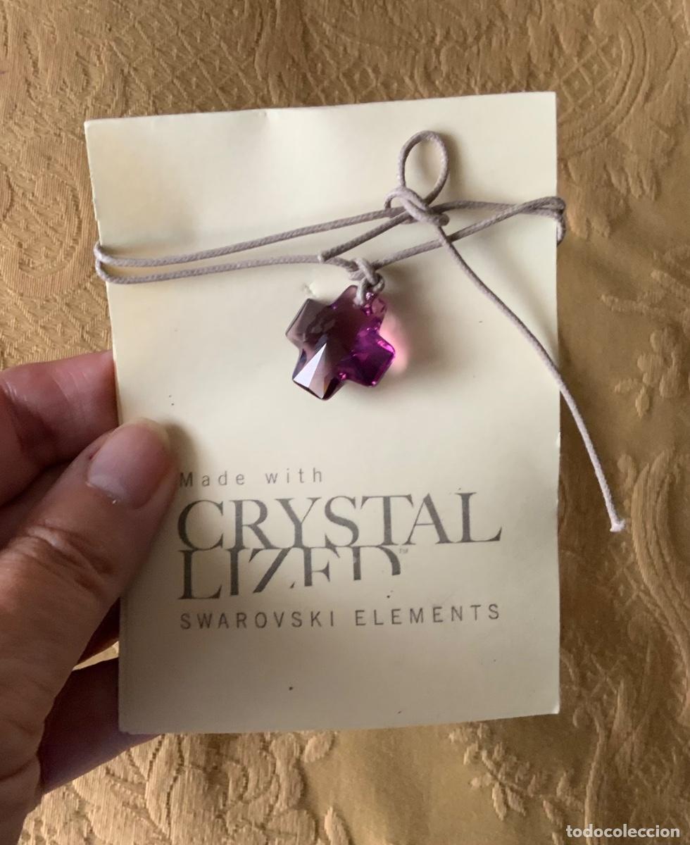 Vintage: CRUZ SWAROVSKI COLOR MORADO ELEMENTS - Foto 2