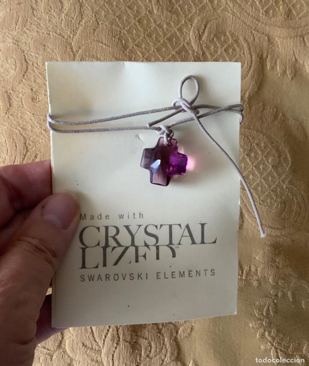 Vintage: CRUZ SWAROVSKI COLOR MORADO ELEMENTS - Foto 3