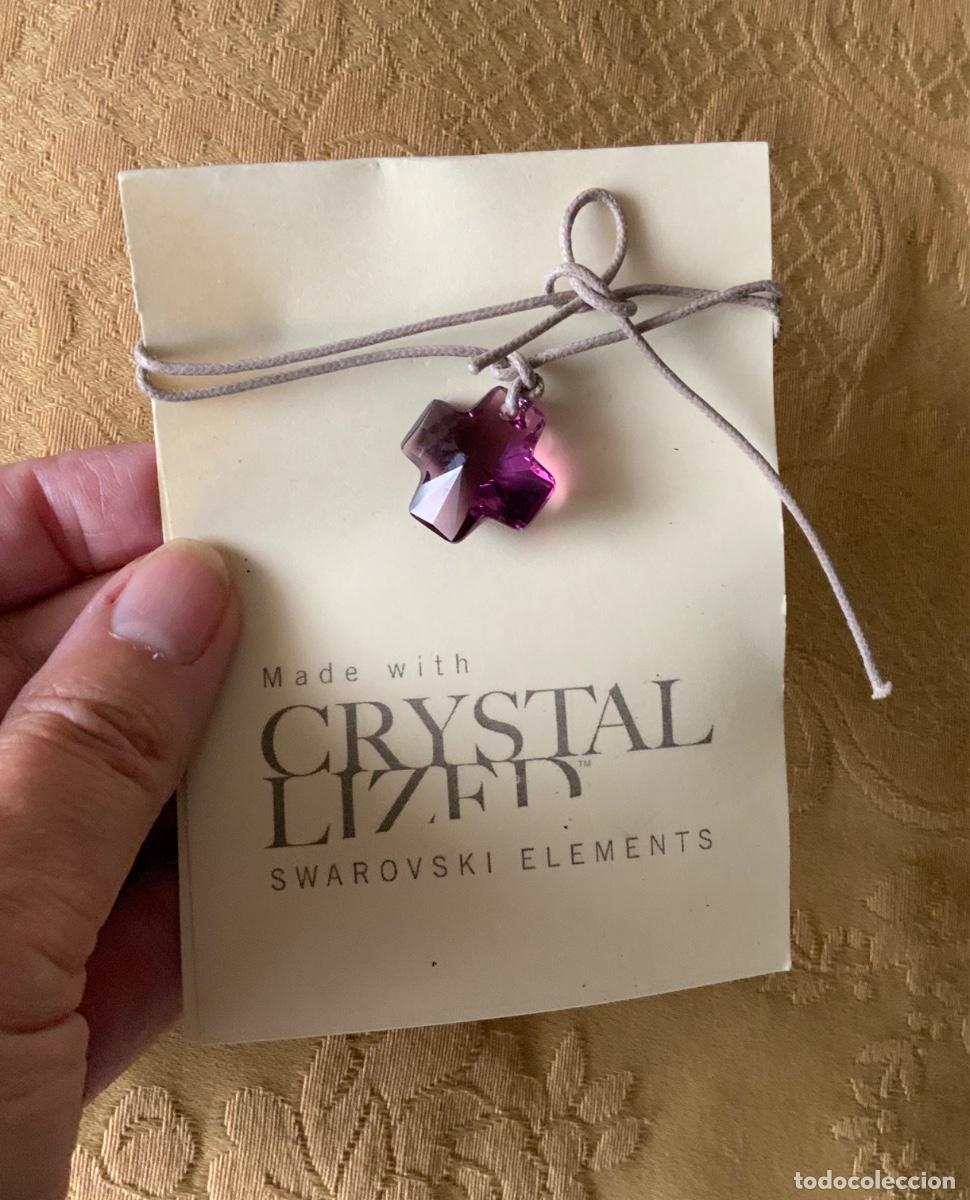 Vintage: CRUZ SWAROVSKI COLOR MORADO ELEMENTS - Foto 4