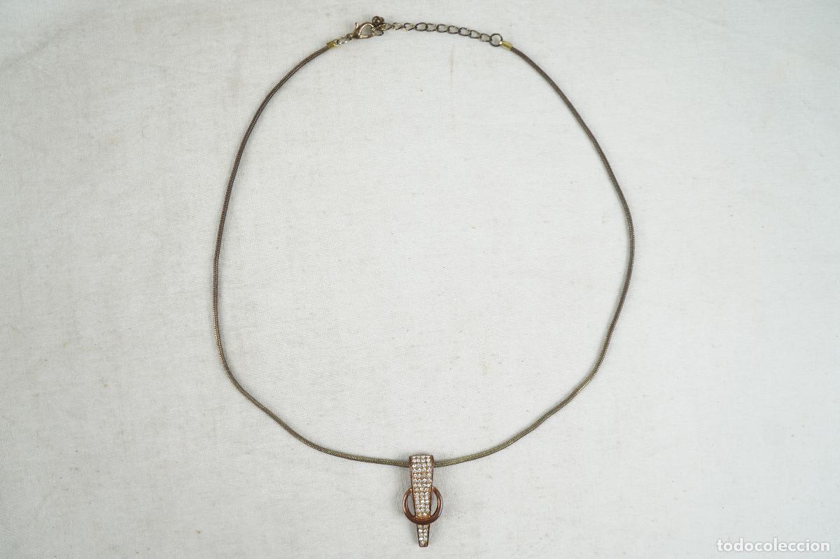 Vintage: Collar plateado con brillantes - Foto 1