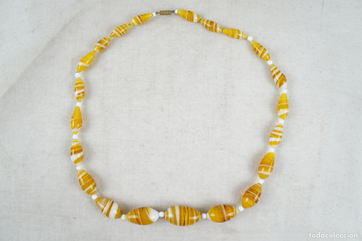 Vintage: Collar de piedras amarillas - Foto 1