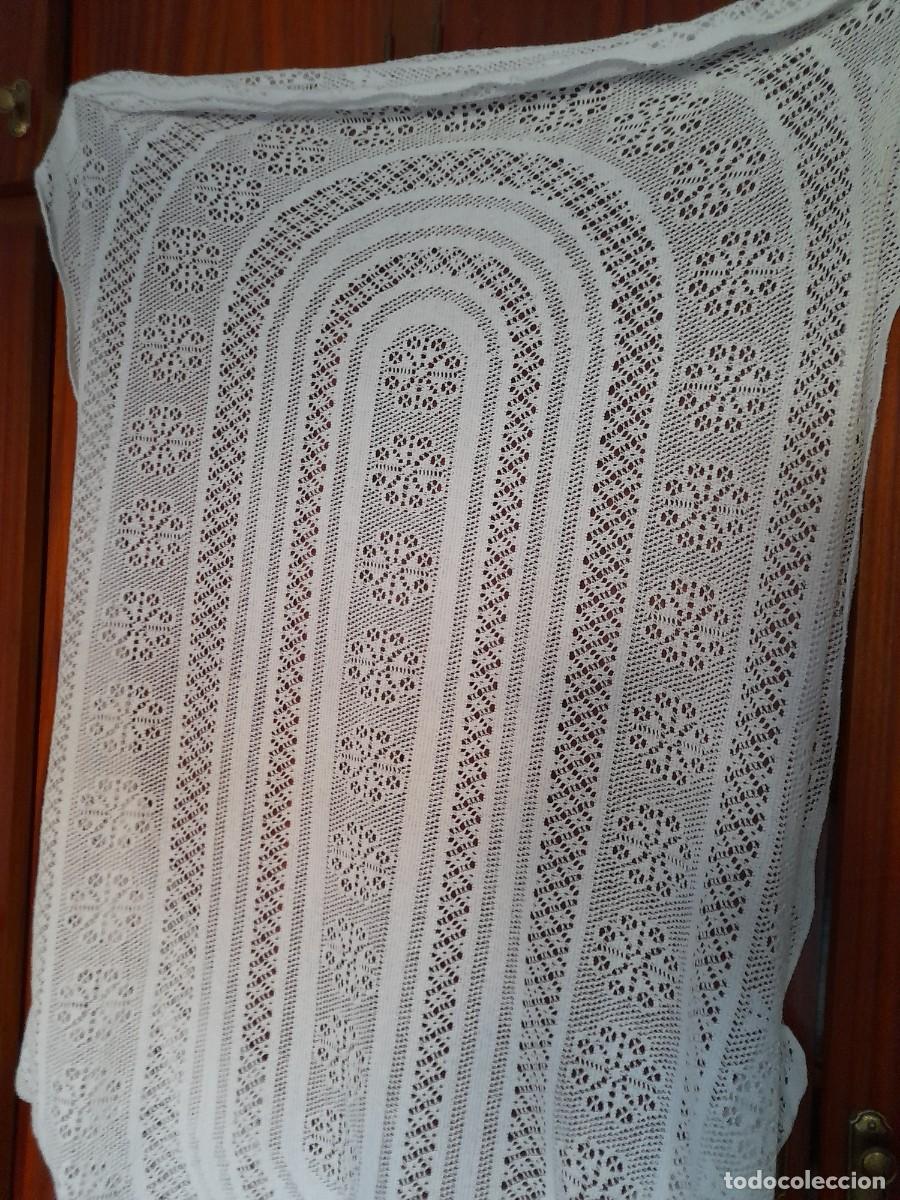 Vintage: MANTEL BORDADO BLANCO VINTAGE - Foto 1