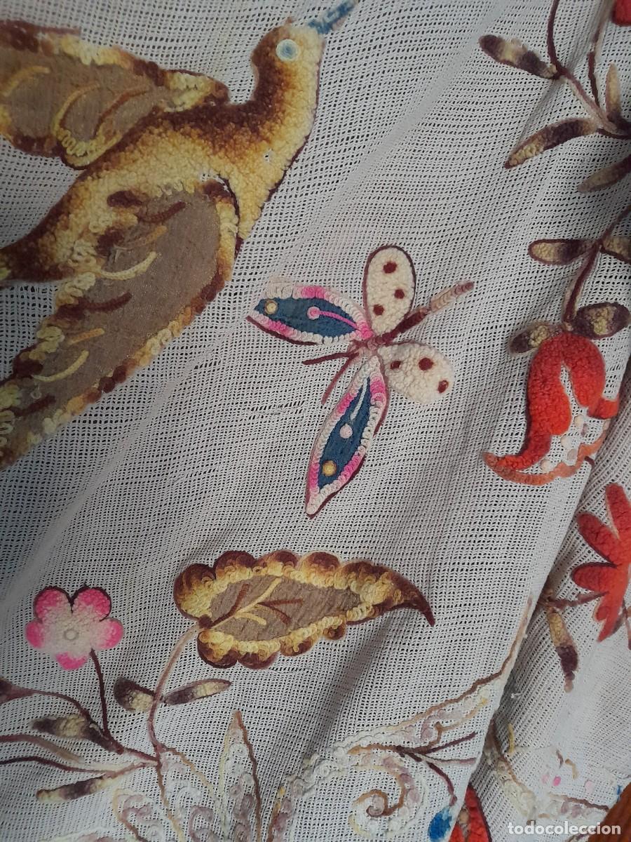 Vintage: MANTEL BORDADO BEIGE VINTAGE - Foto 2