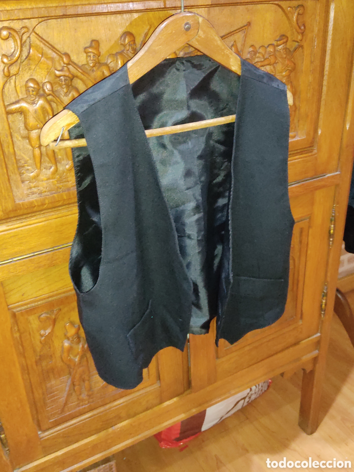 Vintage: Chaleco negro de Tergal,talla 44. - Foto 7
